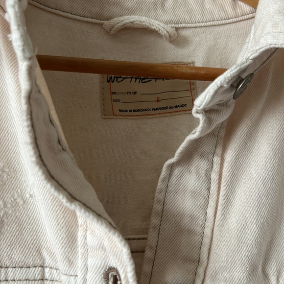 Free People We The Free Ana Lou Denim Duster NWOT Size Large - Picture 8 of 10
